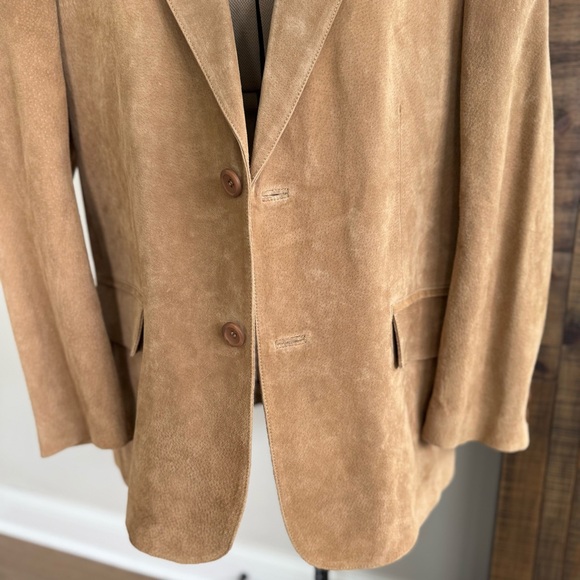 Lawless Tan Suede Leather Blazer Jacket Size XL‎ - Picture 7 of 17